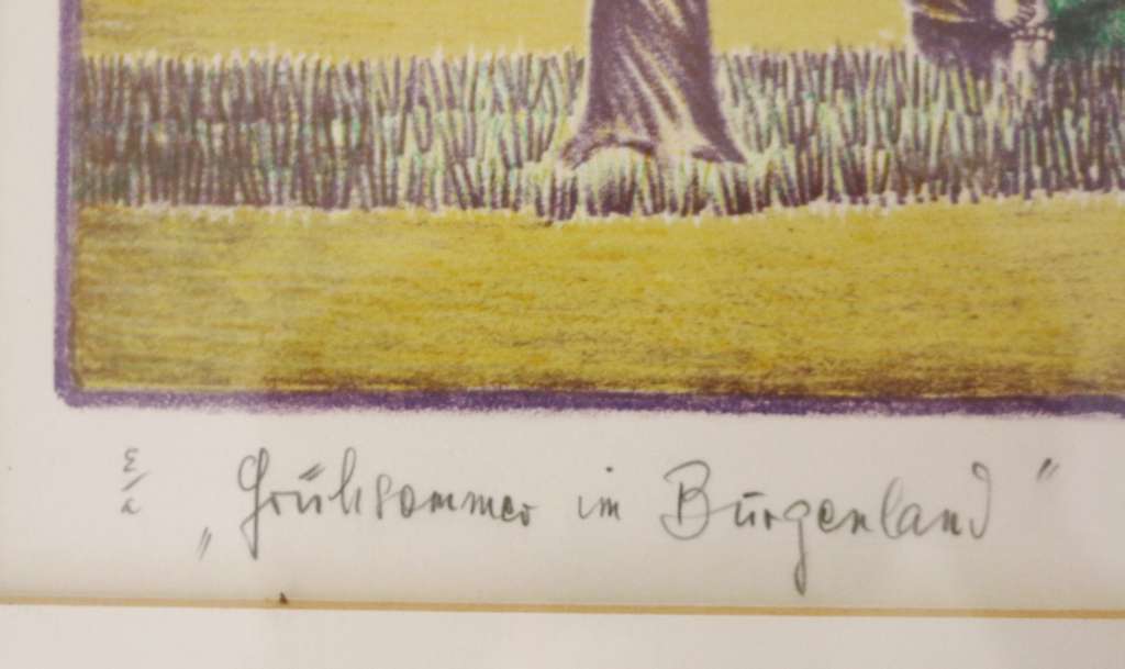 Gottfried KUMPF (1930), Farblithographie, u. li. betitelt "Frühsommer im Burgenland", u.re mit - Image 4 of 4