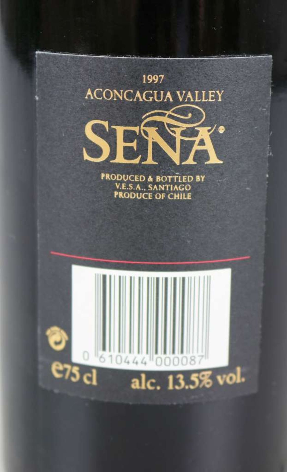 Rotwein, 6 Flaschen Sena, Vina Errazuriz/ Mondavi, Aconcagua Valley Chile, 1997, 0,75 L. In - Bild 6 aus 6