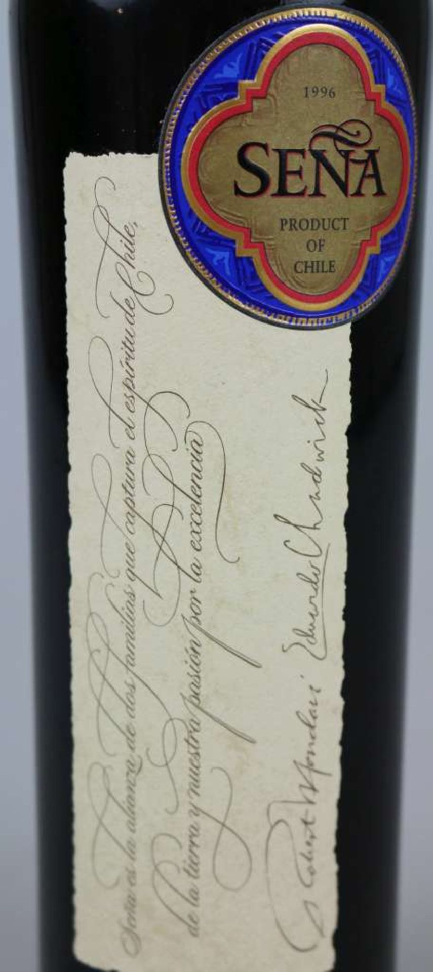Rotwein, 6 Flaschen Sena, Vina Errazuriz/ Mondavi, Aconcagua Valley Chile, 1996, 0,75 L. In - Bild 4 aus 6