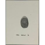Piero MANZONI (1933-1963), Daumenabdruck/Thumbprint, sign. und dat. 60, verso handschriftlich: