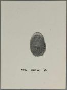 Piero MANZONI (1933-1963), Daumenabdruck/Thumbprint, sign. und dat. 60, verso handschriftlich: