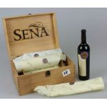Rotwein, 6 Flaschen Sena, Vina Errazuriz/ Mondavi, Aconcagua Valley Chile, 1997, 0,75 L. In