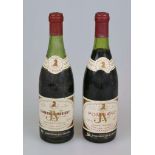 Rotwein, Flasche Pommard, Cote Beaune, 1970 top shoulder und 1 Flasche Chambolle-Musigny 1966