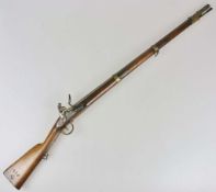 Frankreich, Infanteriegewehr, wohl M 1777 oder ähnlich. Nussholzschaft mit eiserner Garnitur,