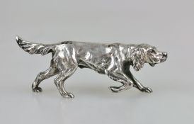 Tierfigur "Irish Setter", Sterlingsilber, Halder Juwelier und Silberschmied, Wien, 20. Jh., mehrfach