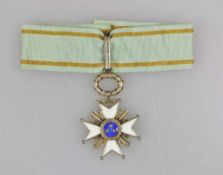 Lettland, Orden der drei Sterne, Komturkreuz, 1. Modell (1924-1940), Silber und emailliert, am Band,