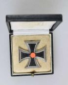 Eisernes Kreuz 1939 1. Klasse in Etui, flach, rückseitig an Nadel, Hersteller: Rudolf Wächtler &