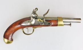 Kavallerie-Pistole M an 13, Manufaktur Maubeuge, Baujahr 1813. Lauf mit glatter Seele im Kaliber