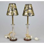 Paar Kerzenleuchter als Lampenfuß montiert, 1. H. 20. Jh., Punze W.H.L für William Henry Leather,