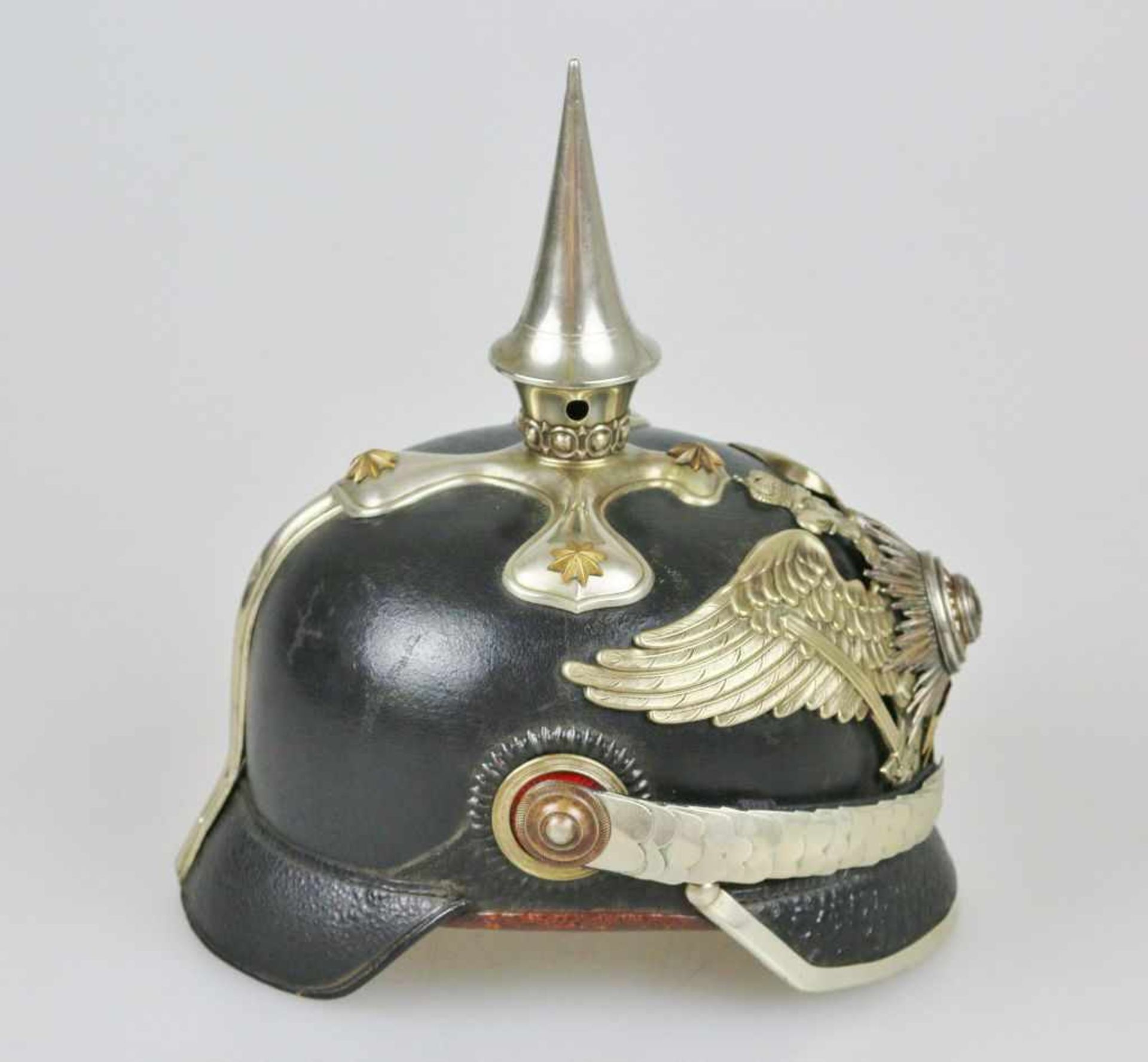 Preußen Pickelhaube für einen Reserveoffizier in einem Garde-Dragoner Regiment, schwerer - Bild 3 aus 5