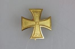 Mecklenburg-Schwerin Mlitärverdienstkreuz 1914 1. Klasse, leicht gewölbt, rückseitig an Nadel,