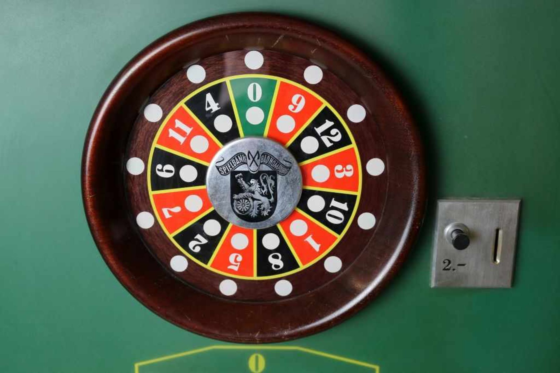Originaler Casino-Rouletteautomat des Herstellers Polymat. Ursprünglich in der Spielbank Bad Homburg - Bild 2 aus 3