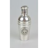 Cocktail-Shaker, 3-teilig, Sterling, Thailand, 20. Jh. konischer Korpus mit abnehmbarem Deckel und