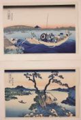 Katsushika Hokusai (1760-1849) Paar Holzschnitte (Nachdruck des Tokyo National Museum) - Aus der