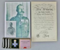 Pour Lé Mérite mit Eichenlaub aus dem Nachlass des Generalmajors Otto Ritter von Rauchenberger.