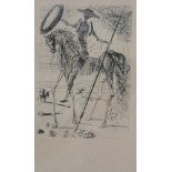Salvador DALI (1904-1989), Radierung, Don Quichotte, 1966, Druckmaße: 17,3 x 12,3 cm. Leicht