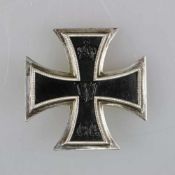 Preußen Eisernes Kreuz 1914 1. Klasse, geschwärzter Eisenkern mit Silberrahmen, rückseitig auf Nadel