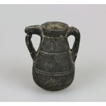 Krug/Ölkrug, Stein, wohl Replika, syrisch, vasenförmiger Korpus mit abschließend leicht