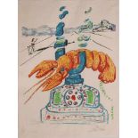Salvador DALI (1904-1989), Cybernetic Lobster Telephone, from Imagination and Objects of the Future,