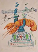 Salvador DALI (1904-1989), Cybernetic Lobster Telephone, from Imagination and Objects of the Future,