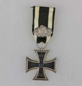 Preussen Eisernes Kreuz 2.Klasse 1870 für Kämpfer am schwarz/weissen Band mit Jubiläumsspange