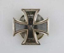 Preußen Eisernes Kreuz 1914 1. Klasse an Schraubscheibe, ohne Hersteller, Eisenkern geschwärzt,