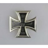 Preußen Eisernes Kreuz 1914 1. Klasse, Waffelmuster, rückseitig Wappenpunze des Herstellers AWS,