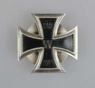 Preußen Eisernes Kreuz 1914 1. Klasse an Schraubscheibe, Hersteller AWS, Eisenkern geschwärzt mit