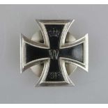 Preußen Eisernes Kreuz 1914 1. Klasse an Schraubscheibe, Hersteller AWS, Eisenkern geschwärzt mit