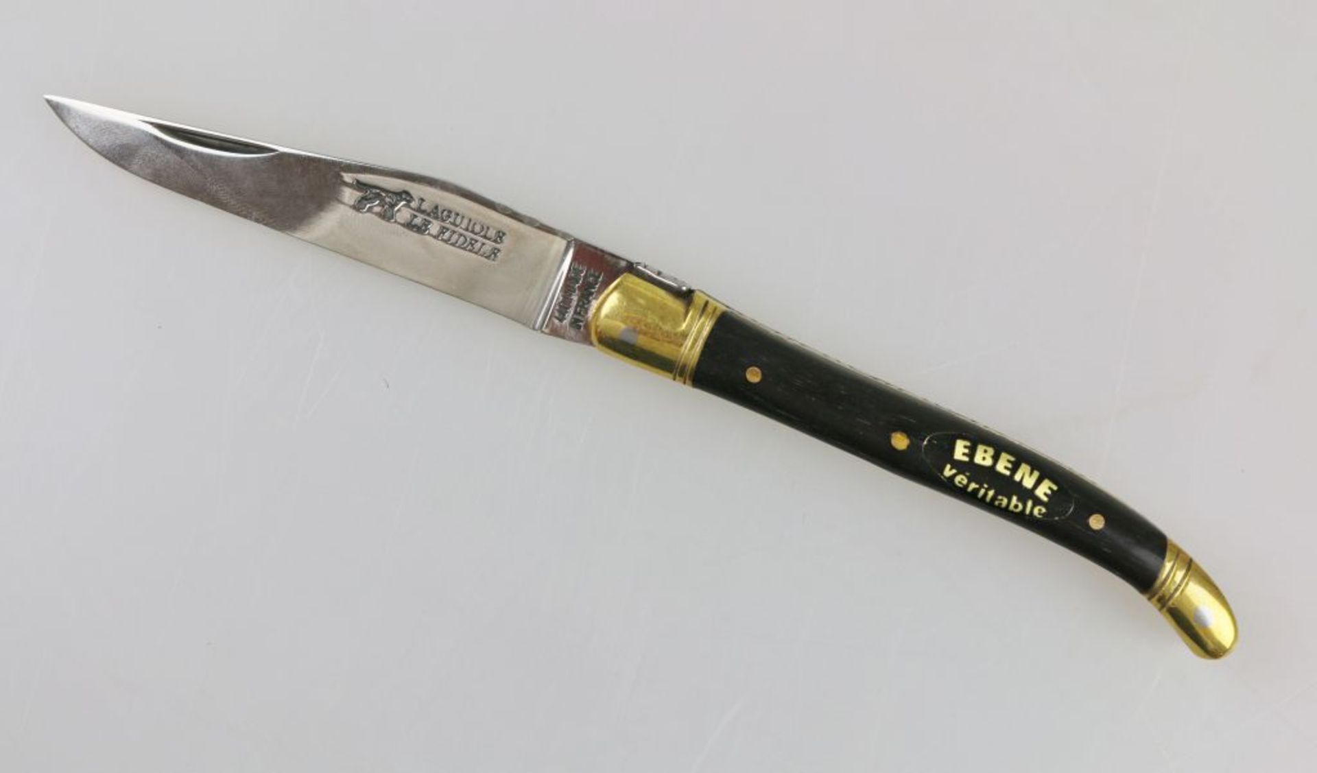 Taschenmesser, Laguiole Le Fidele, Ébène véritable, Frankreich 20. Jh., Klinge aus Edelstahl, - Bild 2 aus 3