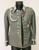 Wehrmacht Waffenrock eines Unteroffiziers im Infanterie-Regiment 124, elegantes Eigentumstück in