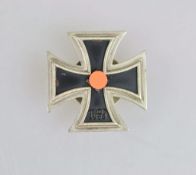 Eisernes Kreuz 1939 1. Klasse an Schraubscheibe (ungewöhnlich), flach, Hersteller: C.E. Juncker,