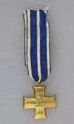 Schaumburg-Lippe Kreuz für Treue Dienste 1914, am Band, Bronze vergoldet, Zustand 2.- - -20.00 %