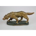 Thomas François CARTIER (1879-1943), Bronze patiniert, der Setter, auf Plinthe montiert, signiert.