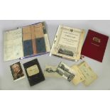 Konvolut Diverses, um 1898 - 1968, bestehend aus: Postkarten, Feldpostbrief,Abrechnungsbuch,