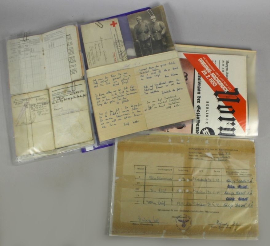 Konvolut Diverses, um 1898 - 1968, bestehend aus: Postkarten, Feldpostbrief,Abrechnungsbuch, - Image 2 of 2