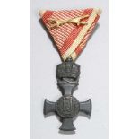 Eisernes Verdienstkreuz mit Krone, Österreich, KuK-Monarchie, 1916 FJ Franz-Joseph, amBand mit