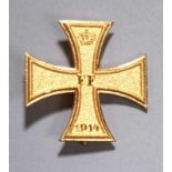 Militär-Verdienstkreuz, Mecklenburg-Schwerin, 1914, 1. Klasse, rückseitig mit Nadel