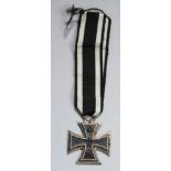 Orden, dt., Kaiserreich, Eisernes Kreuz 2. Klasse, EK II, Anhängeröse, Tragering, am Bande