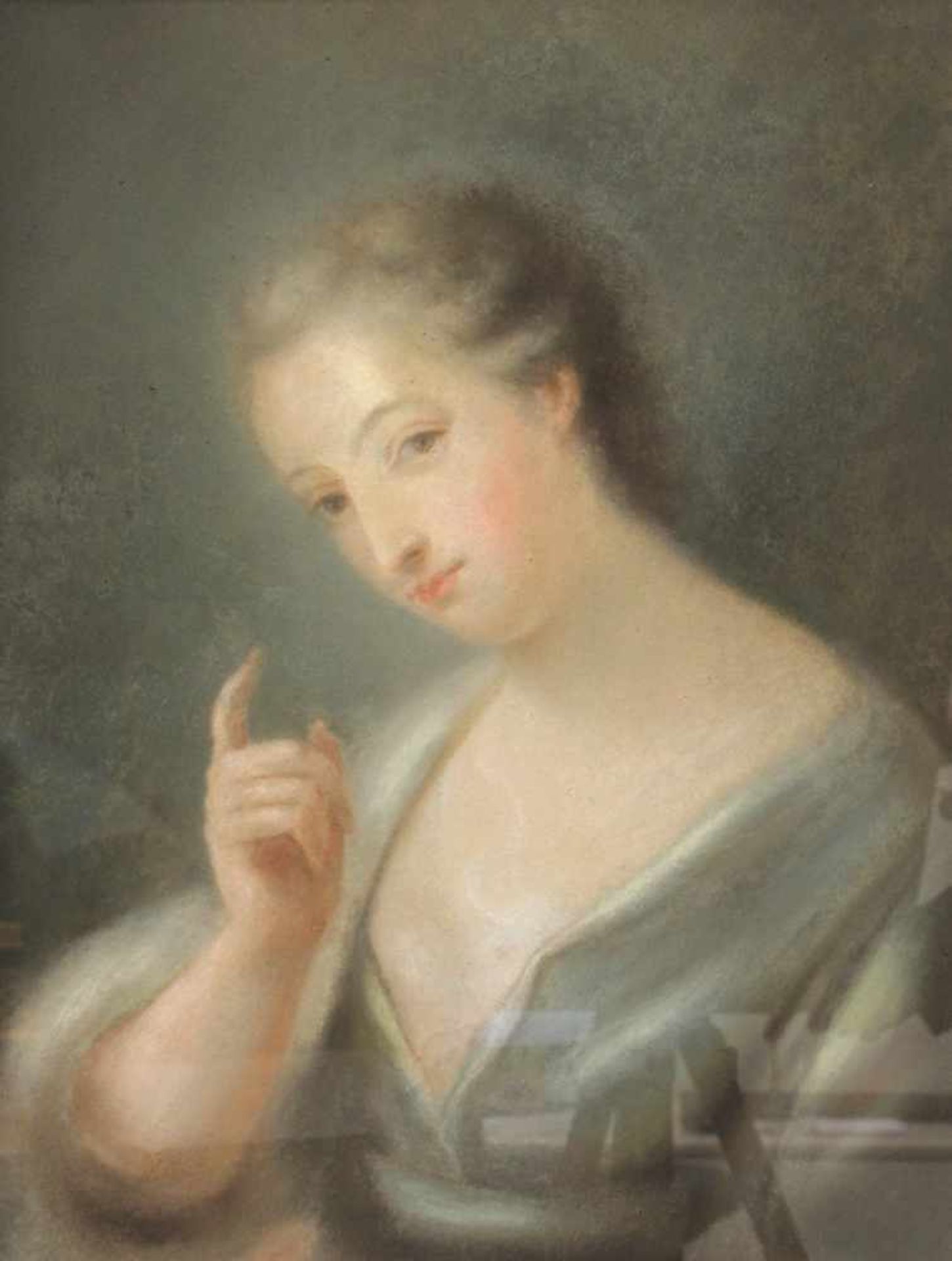 Anonymer Maler, 1. Hälfte 20. Jh. "Damenportrait", Pastell, 50 x 38 cm