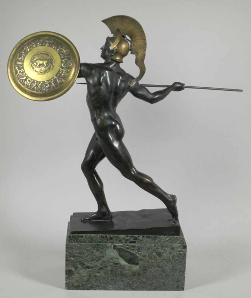 Bronze-Plastik, "Achilles", Wandschneider, Wilhelm Georg Johannes, Plau am See 1866 - 1942ebenda, - Image 2 of 4