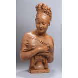 Terracotta-Büste, "Madame Recamier", Houdon, Jean-Antoine, französischer Bildhauer 1741 -1828,