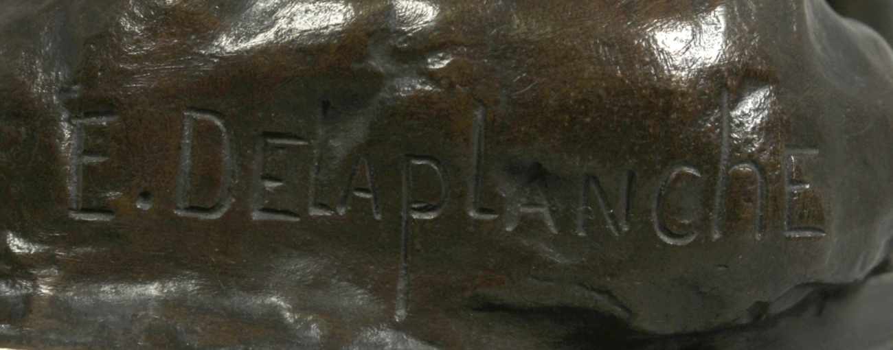 Bronze-Plastik, "Junge, halbnackte Frau beim Spielen der Violine", Delaplanche, Eugène,Belleville - Image 4 of 5