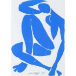 Matisse, Henry, Le Cateau-Cambrésis 1869 - 1954 Nizza. "Nu blue", Lithographie, in derPlatte sign.