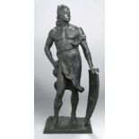 Bronze-Plastik, "Kämpfer mit Schild", Seifert, Victor Heinrich (Prof.), Wien 1870 - 1953,