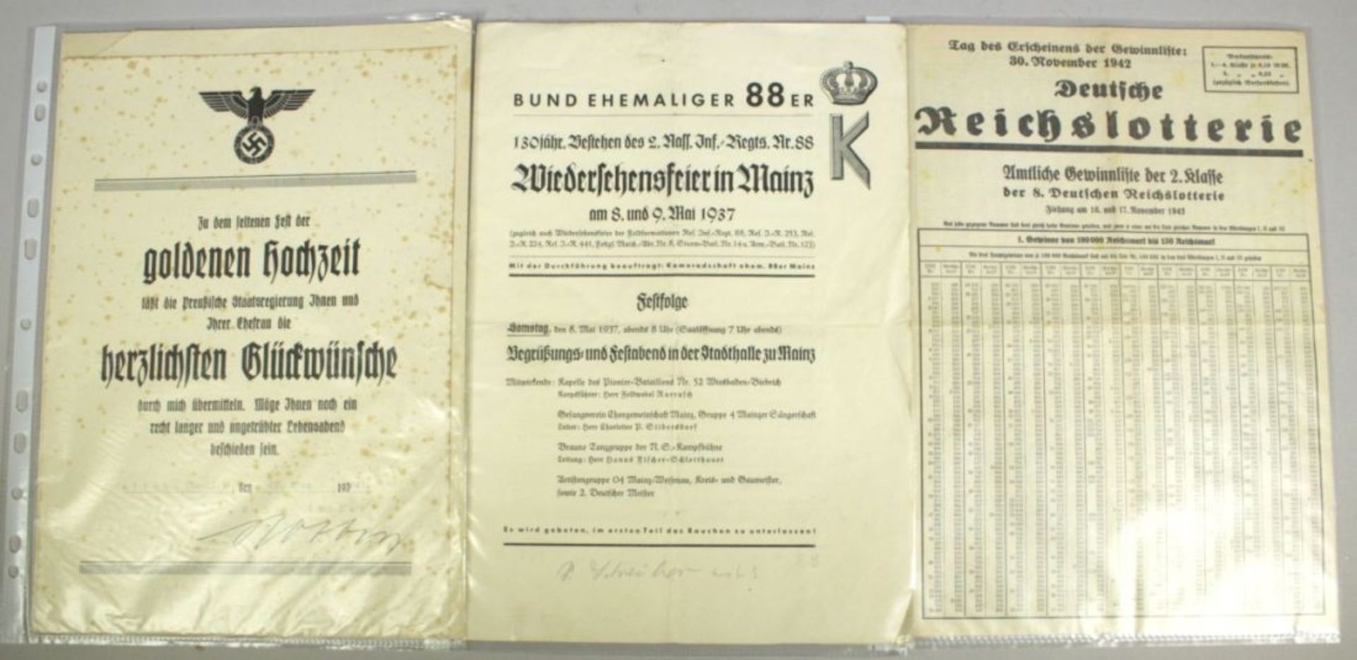 Konvolut Diverses, ungezählt, Drittes Reich, bestehend aus: Briefen, Dokumenten,Abschriften, - Bild 2 aus 6