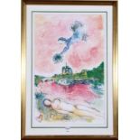 Chagall, Marc, Witebsk 1887 - 1985 Paul de Vence. "Paris", Kunstdruck, 62 x 39 cm