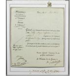 Historisches Dokument, 1819, Brief des Kriegsministers Louis-Nicolas Davout, princed'Eckmühl mit