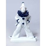 Porzellan-Figur, "Clown (Pierrot)", Rosenthal, Kunstabteilung Selb, 1927, Entw.: FerdinandLiebermann