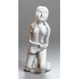 Terracotta-Figur, "Weiblicher Akt", anonymer, wohl dt. Bildhauer 60er Jahre, aufNatursockel